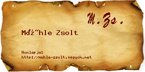 Mühle Zsolt névjegykártya